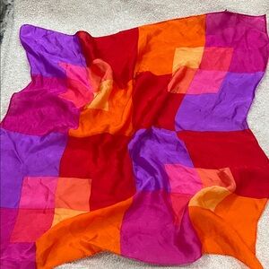 Collection XIIX Multicolor Geometric Silk Scarf